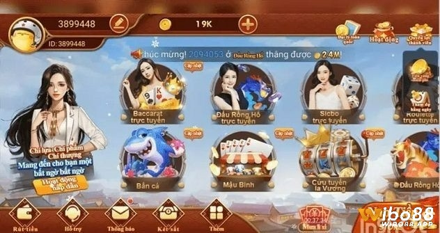 Đa dạng các thể loại game bài tại CF68