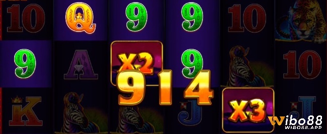 Biểu tượng x2, x3 mang lại cơ hội thắng cao khi hoạt động như 2 hoặc 3 biểu tượng Wild