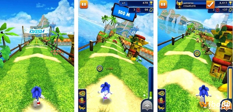 Gameplay của Sonic Dash đơn giản và cuốn hút
