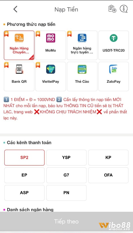 Giao dịch bảo mật với nhiều phương thức nạp tiền tiện lợi