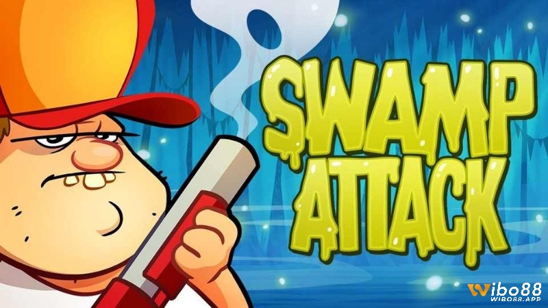 Trò chơi Swamp Attack đòi hỏi người chơi phòng thủ, bắn cá sấu, chiến lược, vũ khí đa dạng, kịch tính