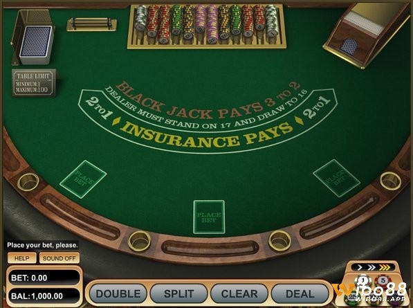 Cách chơi American Blackjack mỗi người chơi nhận được hai lá bài ngửa, trong khi dealer cũng nhận hai lá bài nhưng chỉ có một lá được lật ngửa, lá còn lại được giữ úp