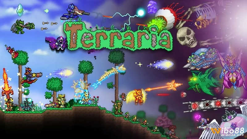 Terraria mang đến thế giới sandbox 2D rộng lớn, nơi người chơi tự do đào bới, chế tạo, chiến đấu và khám phá những bí mật bất tận mỗi ngày