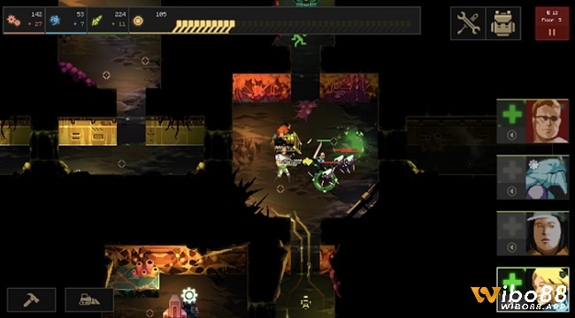 Lối chơi chiến thuật kết hợp roguelike hấp dẫn trong Dungeon of the Endless iOS.