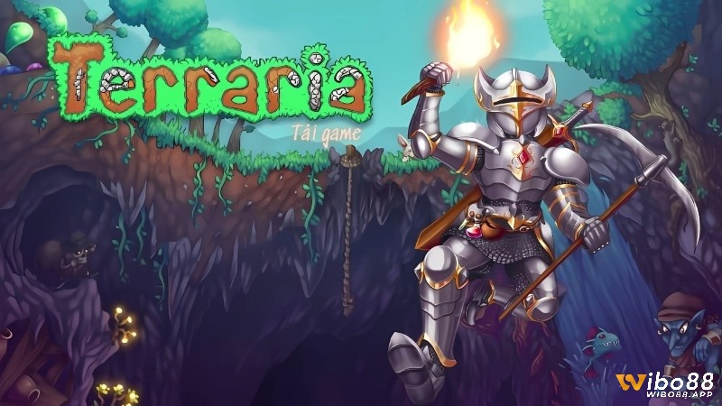 Thế giới mở sandbox 2D đầy sáng tạo và thử thách trong Terraria iOS.