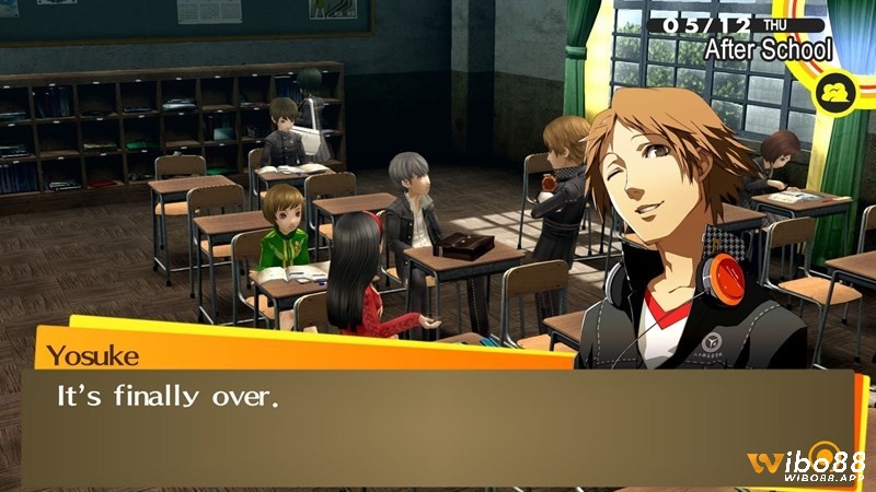 Game Persona 4 Golden có đồ họa đẹp mắt và nổi bật với phong cách anime sặc sỡ