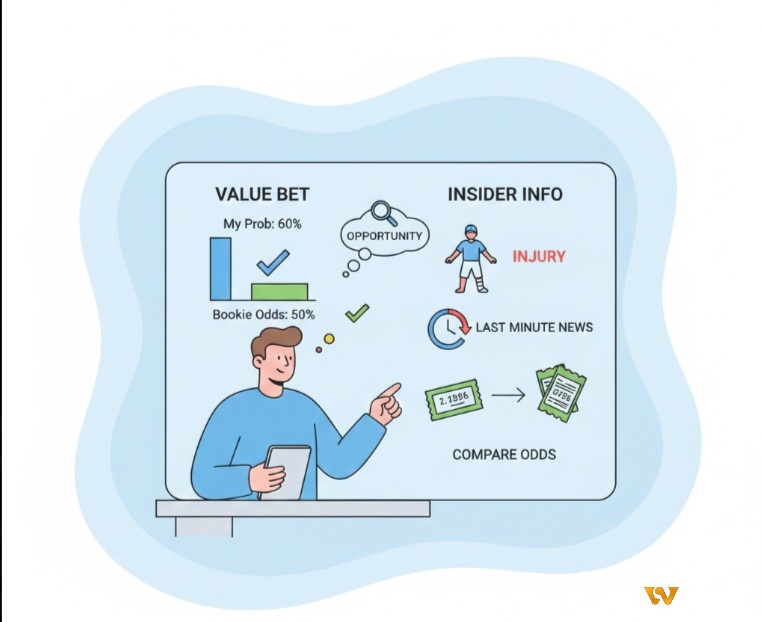 Người chơi cá cược cần phân tích tỷ lệ cược và thông tin nội bộ để tìm kèo giá trị
