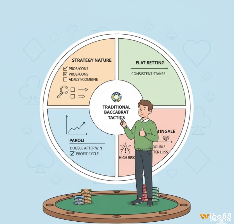 Người chơi baccarat khám phá và tối ưu hóa các chiến thuật cược Baccarat truyền thống bằng cách hiểu ưu nhược điểm
