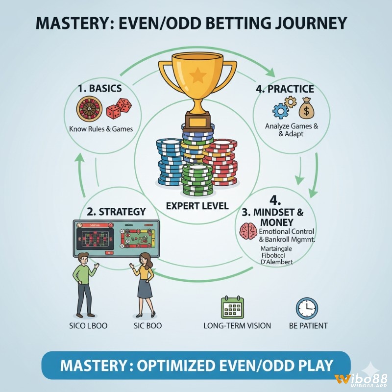 Người chơi cá cược nắm vững khái niệm even/odd với chiến thuật quản lý vốn và tâm lý để tối ưu hóa trải nghiệm