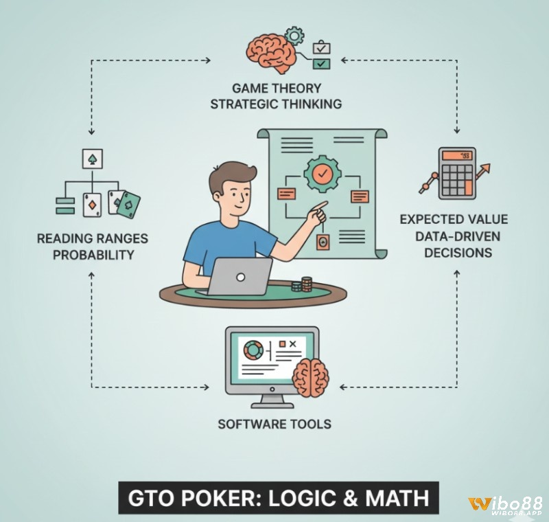 Người chơi poker áp dụng lý thuyết trò chơi để phân tích tình huống, đưa ra quyết định tối ưu và phát triển tư duy chiến lược