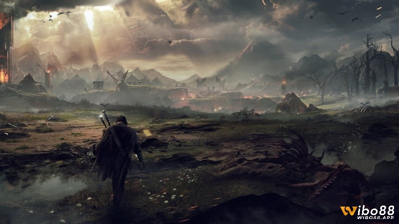 Khung cảnh u ám của Mordor khiến cho bối cảnh trở nên vô cùng bi tráng cho hành trình trả thù