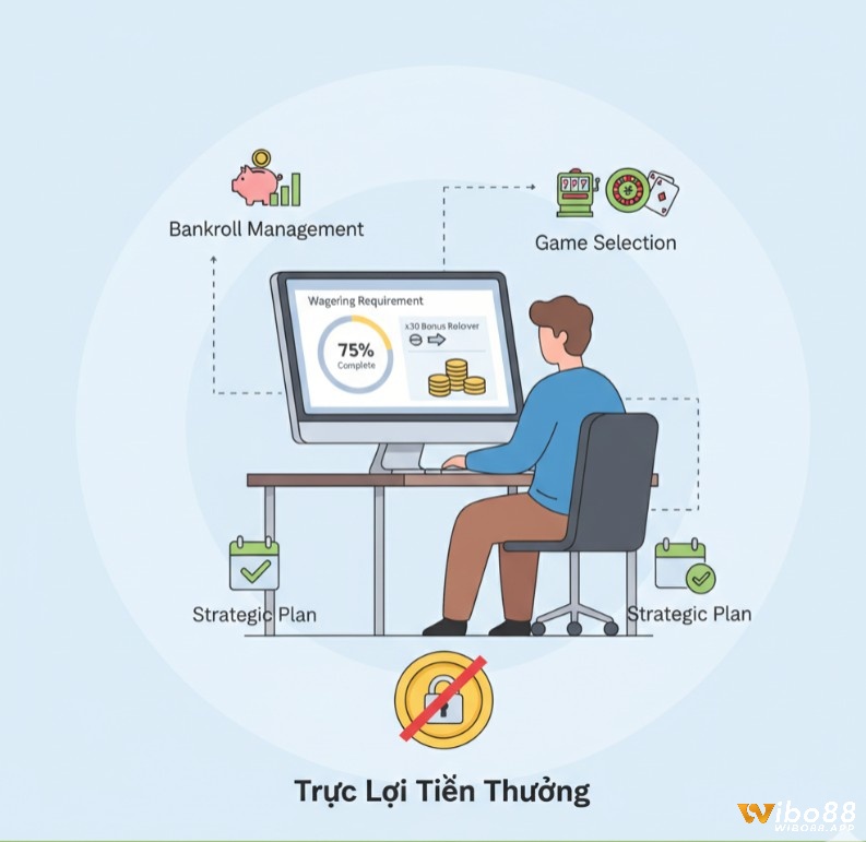 Người chơi sòng bạc phân tích điều kiện rút tiền thưởng, quản lý vốn thông minh và lựa chọn trò chơi phù hợp để hoàn thành vòng cược