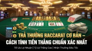 Trả thưởng baccarat cơ bản – Cách tính tiền thắng chuẩn xác