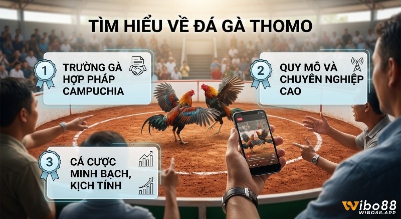 Tổng quan 3 điểm nổi bật về đá gà thomo là gì: hợp pháp, quy mô chuyên nghiệp, cá cược minh bạch, kịch tính qua livestream