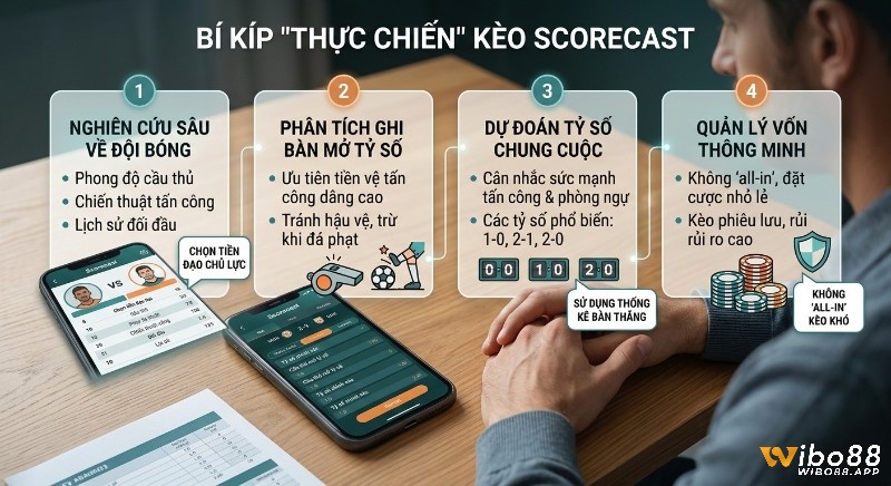 Bí quyết 4 bước thực chiến cá cược Scorecast: từ phân tích đội bóng, dự đoán tỷ số đến quản lý vốn hiệu quả