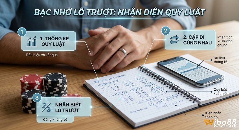 Quy trình 3 bước bạc nhớ lô trượt là gì giúp nhận diện quy luật từ thống kê dữ liệu, phân tích xu hướng và kiên nhẫn theo dõi