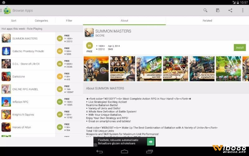 App tải game miễn phí iOS AppBrain hữu ích khi cần tham khảo và tìm game theo xu hướng