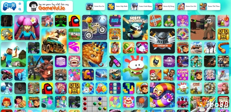 Gamevui.io có nhiều nhóm trò chơi quen thuộc và dễ bắt đầu